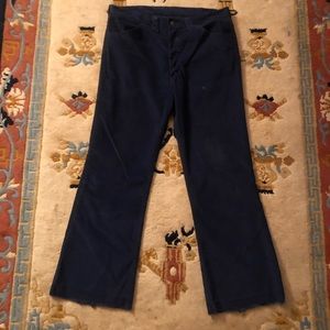 Vintage dark blue corduroy bellbottoms 33/29
